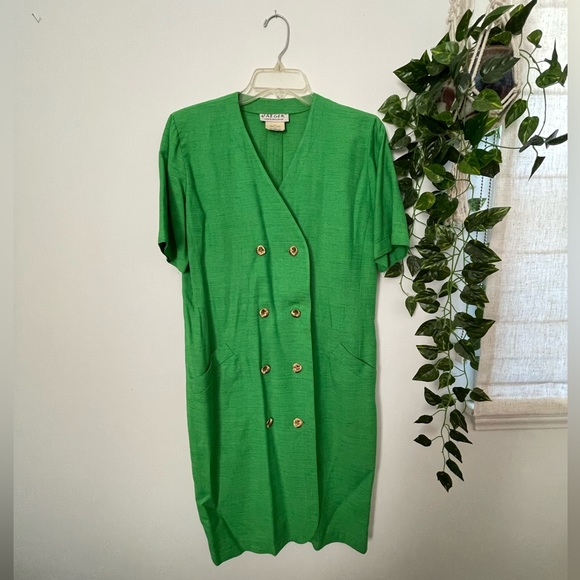 Jupe Midi Jaeger En Laine Noire, Coupe A, Taille 12 - Vintage Des Années 80/90